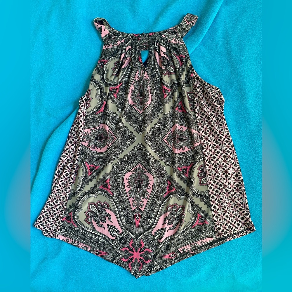 INC silky sleeveless top
